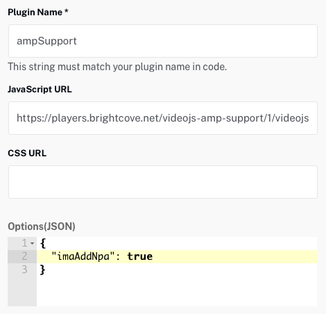 plugin configuration