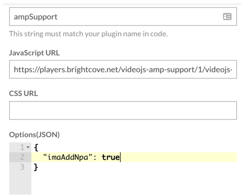 plugin configuration