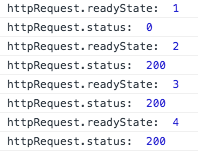 Logging readyState and status