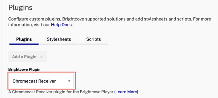 Skærpe suge Drik Chromecast Plugin for Brightcove Player