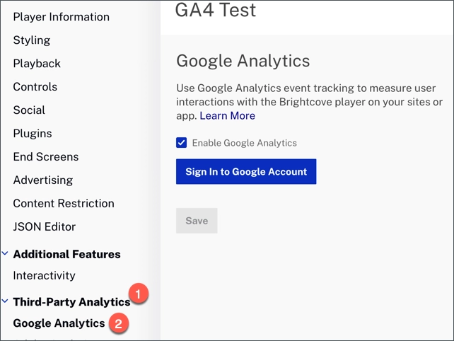 enable Google Analytics