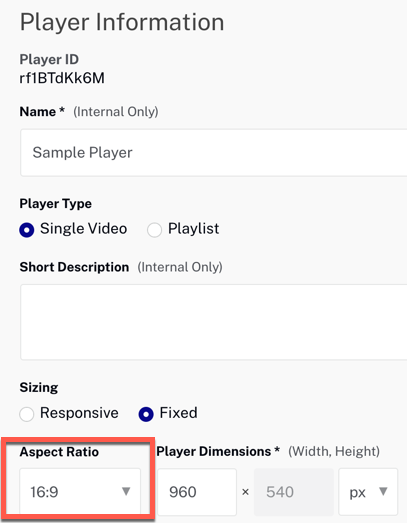 Sizing the Player