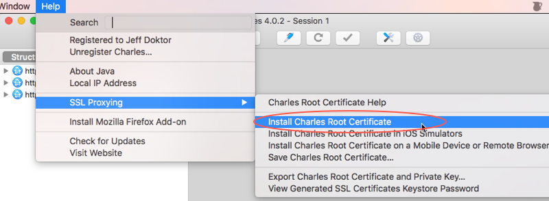 Install Charles SSL certificate